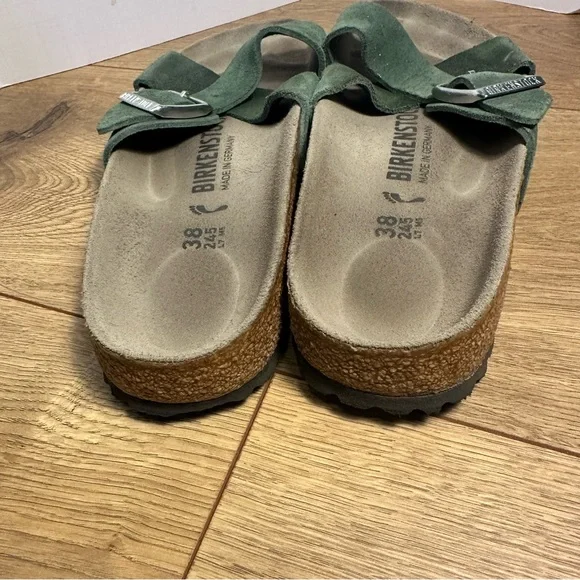 Birkenstock Siena Green Suede Sandals - Picture 5 of 7